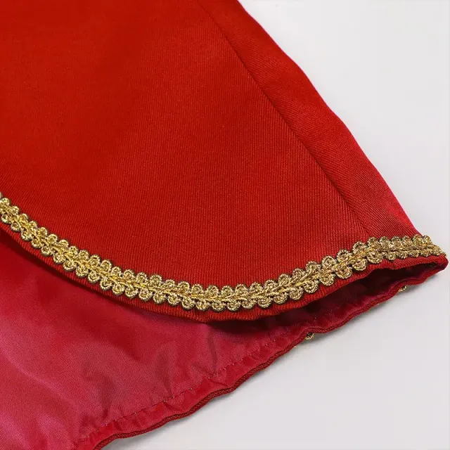 Men's Gold-Trim Medieval Prince Tailcoat for Cosplay detail 11