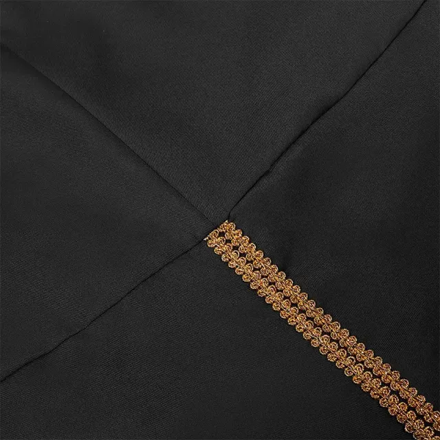 Men's Gold-Trim Medieval Prince Tailcoat for Cosplay detail 16