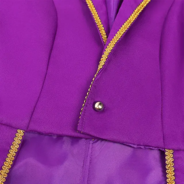 Men's Gold-Trim Medieval Prince Tailcoat for Cosplay detail 20