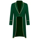 Vintage Gold-Trim Tailcoat - Green