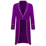 Vintage Gold-Trim Tailcoat - Purple