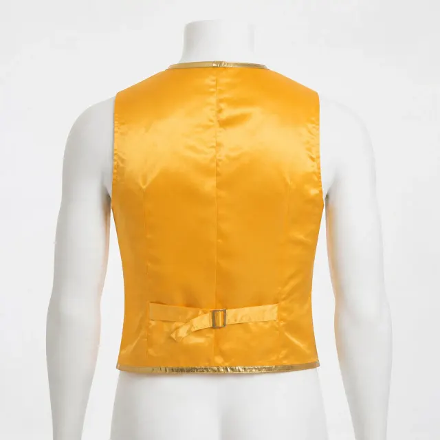 Men's Halloween Gold-Trim Steampunk Victorian Cosplay Vest detail 3