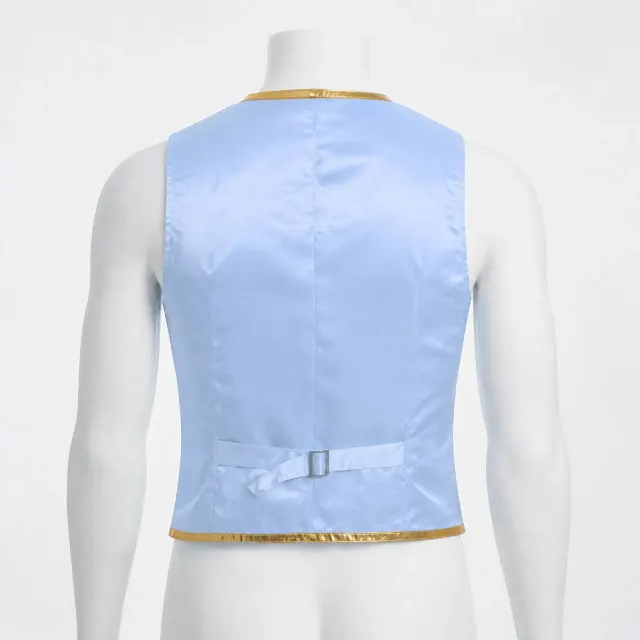 Men's Halloween Gold-Trim Steampunk Victorian Cosplay Vest detail 15