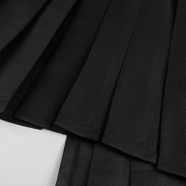 Men's Dark Gothic Asymmetric Pleated Cosplay Skirt detail 9