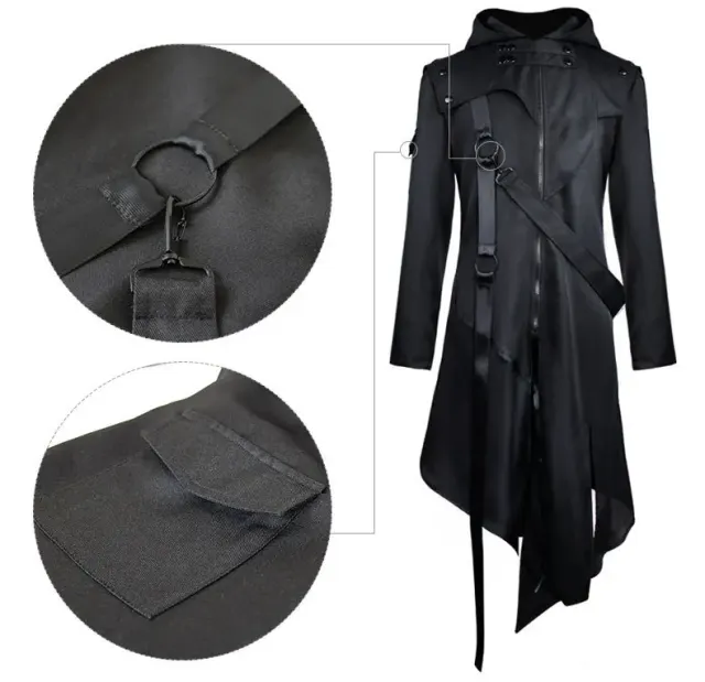 Men's Gothic Halloween Cosplay Jacket Costume detail 1