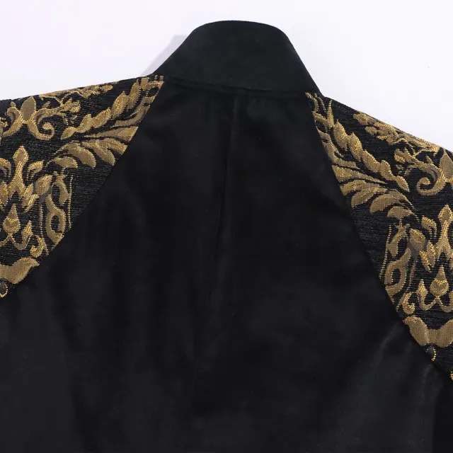 Men's Gothic Long Frock Coat for Halloween Cosplay detail 9