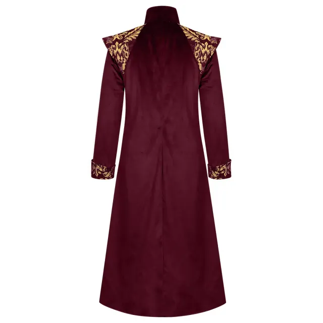 Men's Gothic Long Frock Coat for Halloween Cosplay detail 11