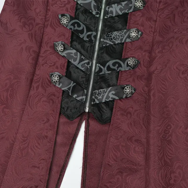 detalle de Chaqueta tipo abrigo de cosplay gótica medieval de Halloween para hombre 5