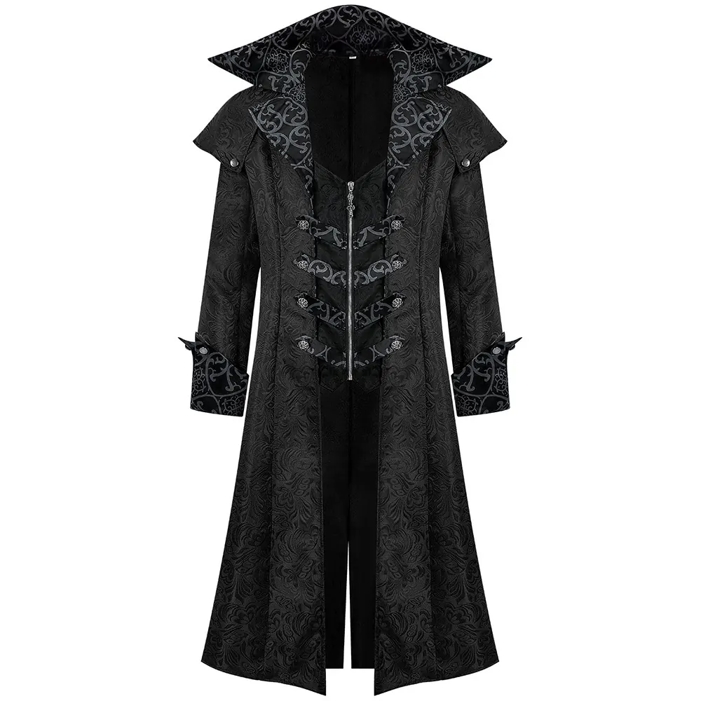 Men's Gothic Medieval Halloween Cosplay Coat Jacket detail 9
