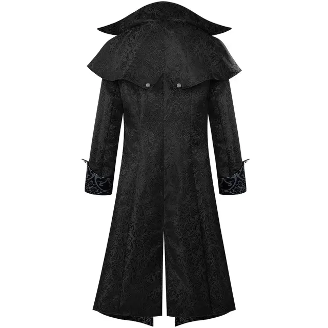 detalle de Chaqueta tipo abrigo de cosplay gótica medieval de Halloween para hombre 10