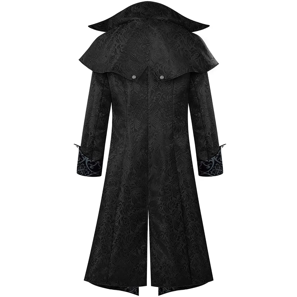 Men's Gothic Medieval Halloween Cosplay Coat Jacket detail 10