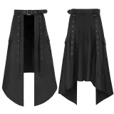 Men's Belt Half Skirt - Black