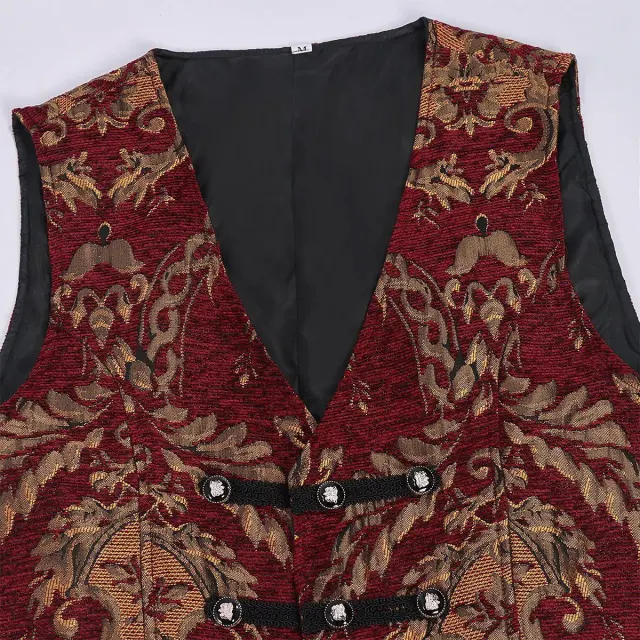 Men's Gothic Punk Medieval Cosplay Vest detail 6