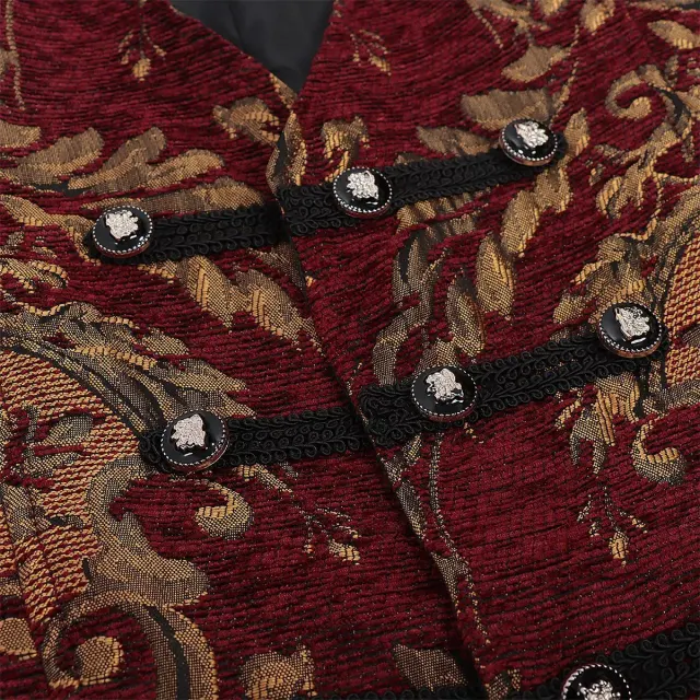 Men's Gothic Punk Medieval Cosplay Vest detail 7
