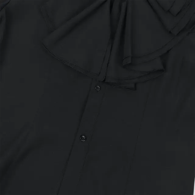 Chemise cosplay vampire gothique à col montant et volants pour homme détail 5