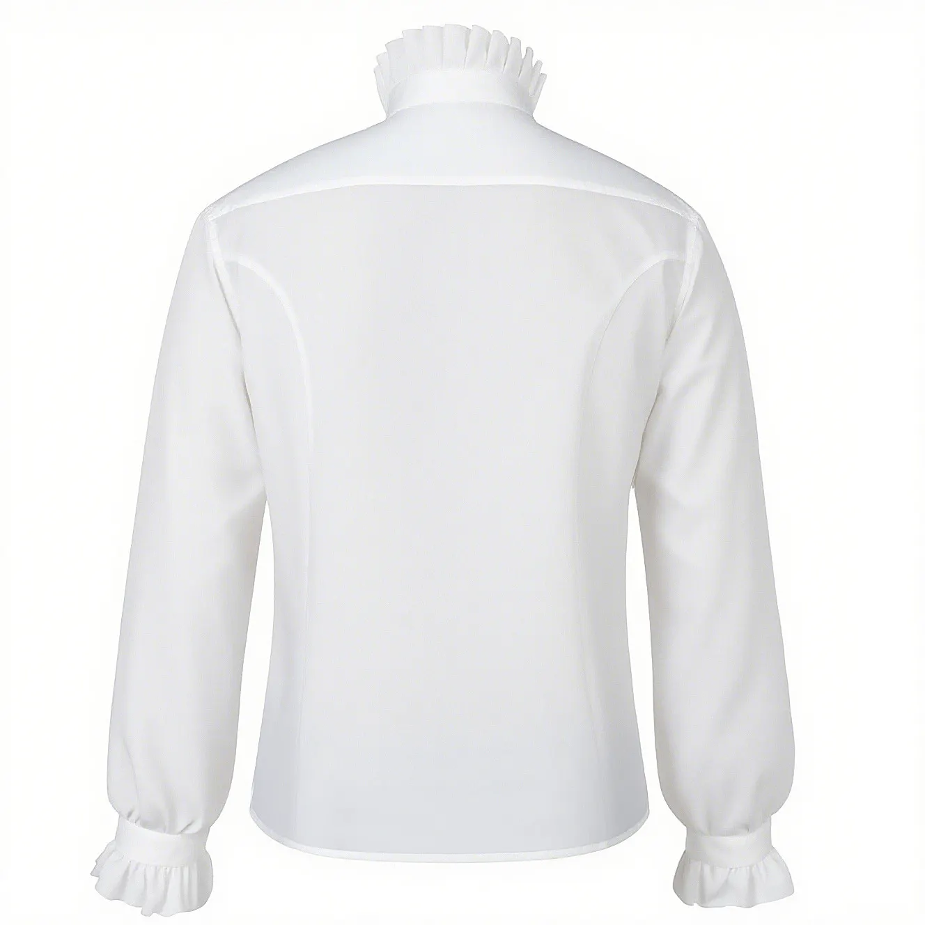 Men's Gothic Ruffled Stand-Collar Vampire Cosplay Shirt detail 10