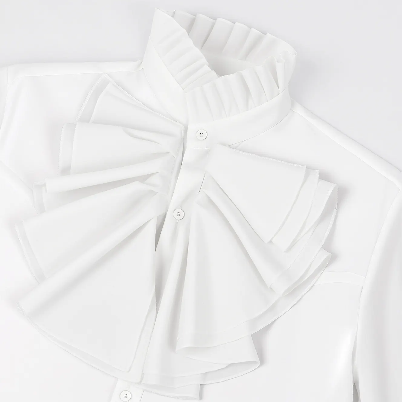Men's Gothic Ruffled Stand-Collar Vampire Cosplay Shirt detail 11