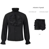 Chemise pirate style 4 - Noir