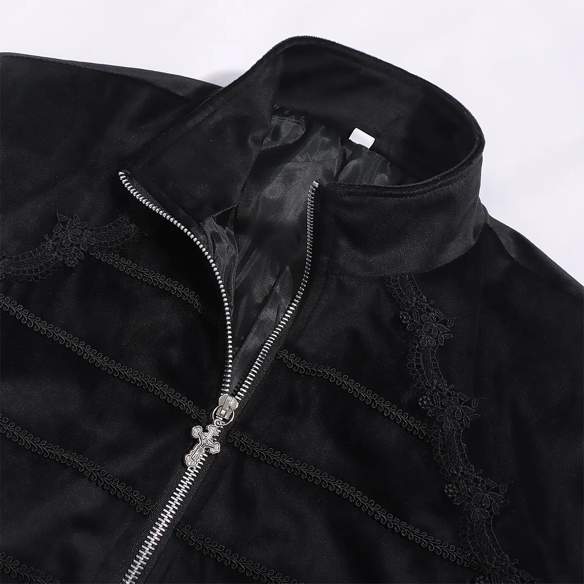 Men's Medieval Gothic Tailcoat for Halloween Vampire Cosplay detail 4