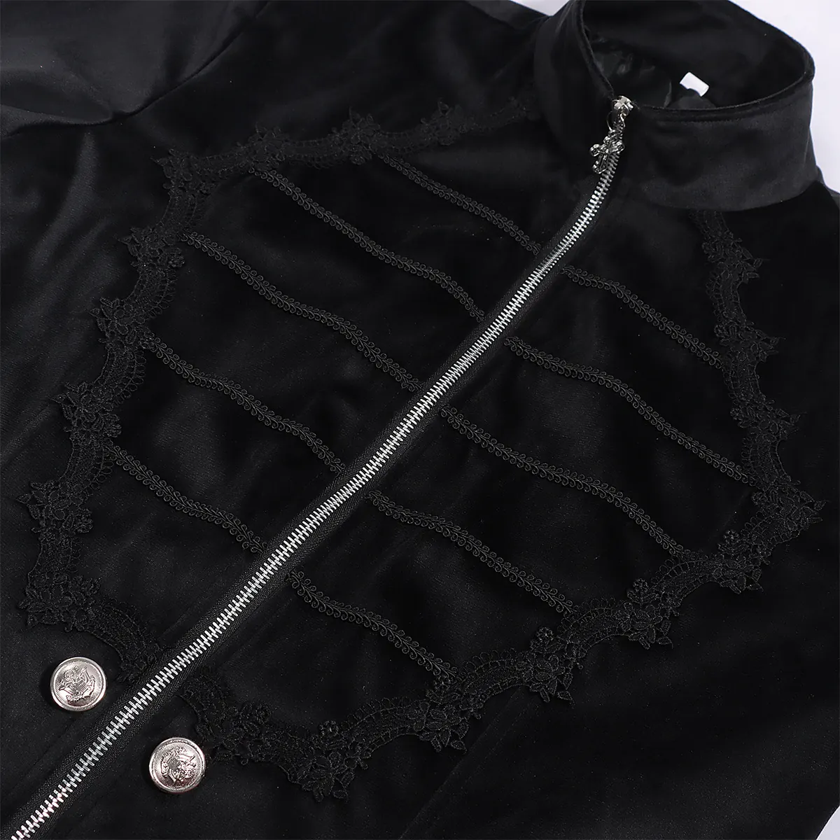 Men's Medieval Gothic Tailcoat for Halloween Vampire Cosplay detail 7