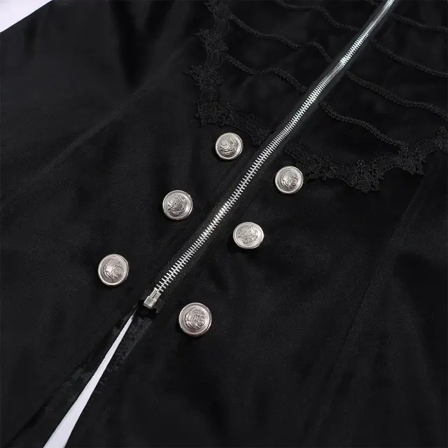 Mittelalterlicher Gothic-Frack für Herren, Halloween-Vampir-Cosplay Detail 8