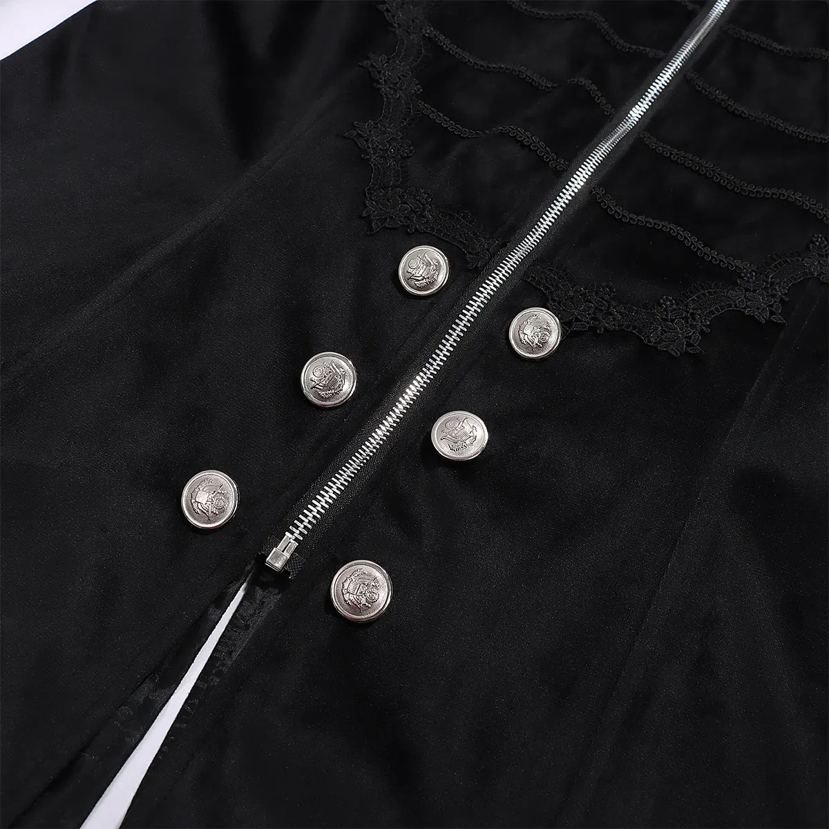 Men's Medieval Gothic Tailcoat for Halloween Vampire Cosplay detail 8