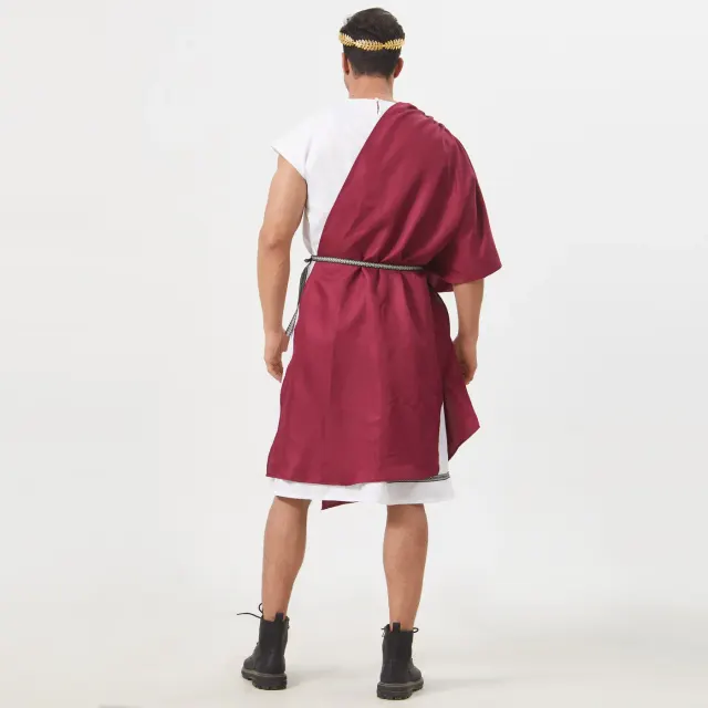 Men's Greek Roman Toga & Gold-Trim Tailcoat Costume Set detail 13