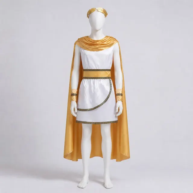 Men's Greek Roman Zeus King Halloween Cosplay Costume Set detail 1