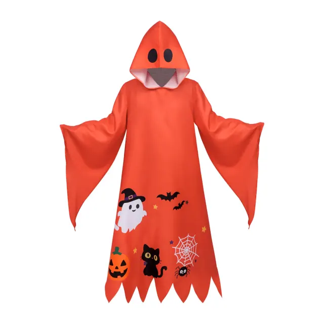 Men's Halloween Pumpkin Cosplay Robe Costume detail 2
