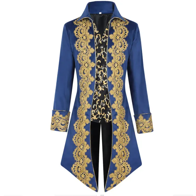 Men's Lace Tailcoat Medieval Punk Cosplay Coat detail 3