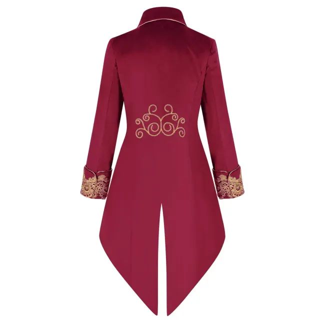 Men's Lace Tailcoat Medieval Punk Cosplay Coat detail 6