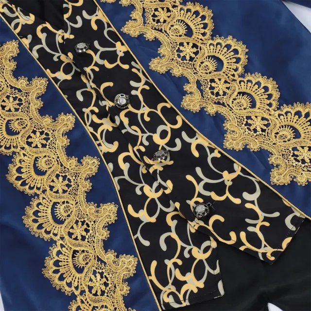 Men's Lace Tailcoat Medieval Punk Cosplay Coat detail 10