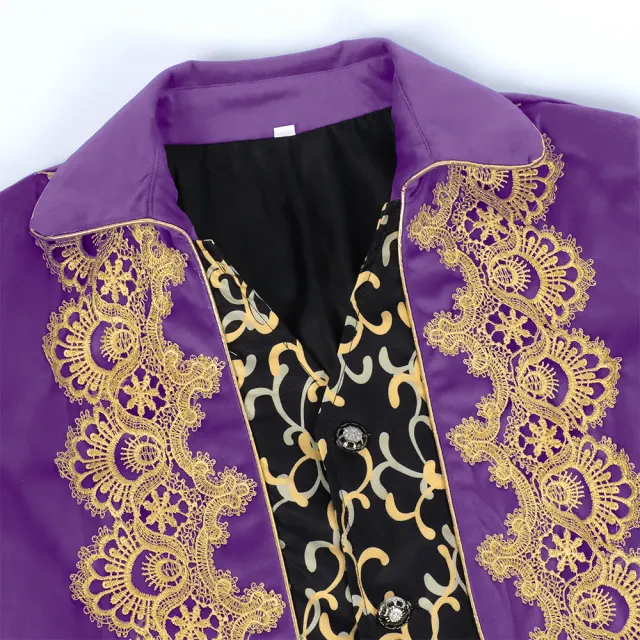 Men's Lace Tailcoat Medieval Punk Cosplay Coat detail 24