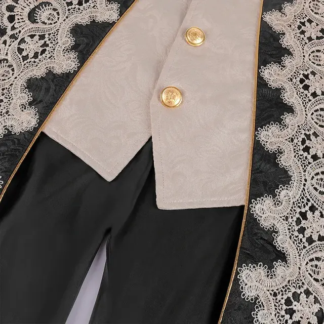 Men's Lace Tailcoat Victorian Gothic Stage Costume detail 4