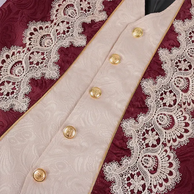 Men's Lace Tailcoat Victorian Gothic Stage Costume detail 9