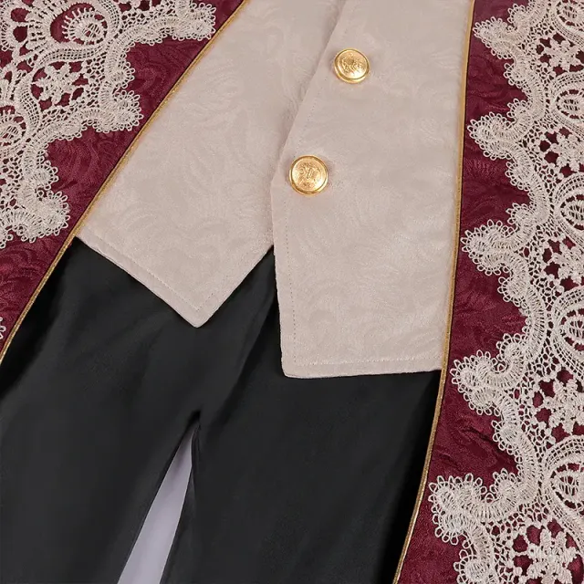 Men's Lace Tailcoat Victorian Gothic Stage Costume detail 10