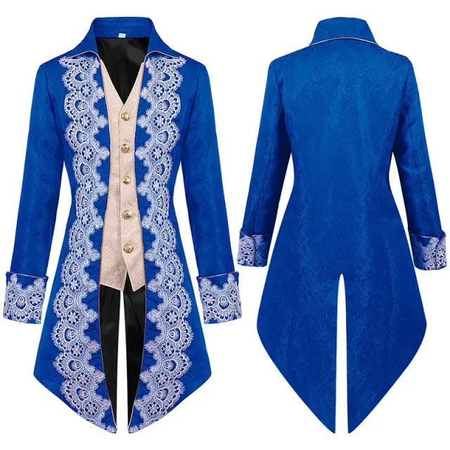 Men's Lace Tailcoat Victorian Gothic Stage Costume detail 13