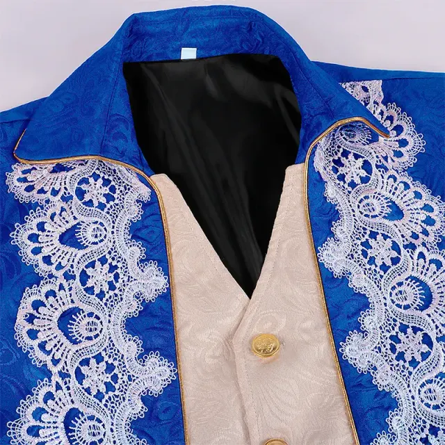 Men's Lace Tailcoat Victorian Gothic Stage Costume detail 15
