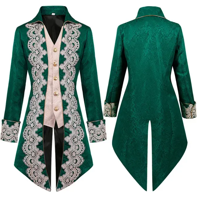 Men's Lace Tailcoat Victorian Gothic Stage Costume detail 19