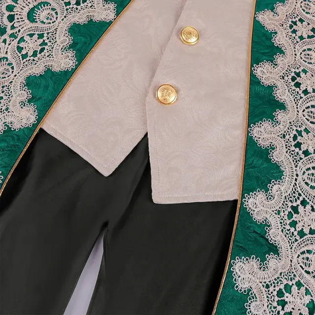 Men's Lace Tailcoat Victorian Gothic Stage Costume detail 22