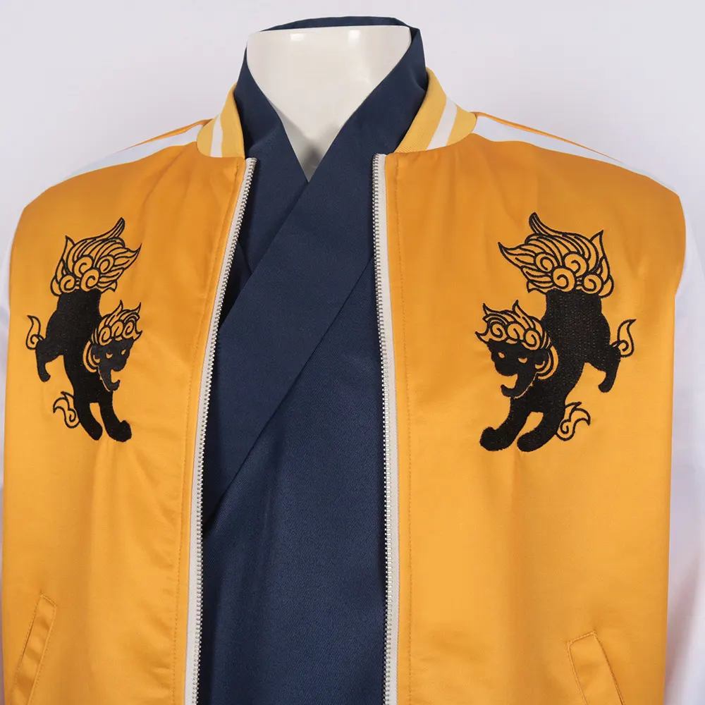 Men's Lion Head Anime Cosplay Jacket and Pants Set detail 3