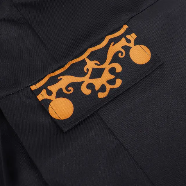 Men's Medieval Court Print Prince Coat for Halloween Cosplay detail 9