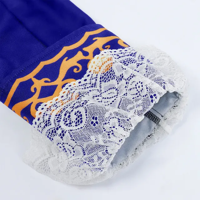 Men's Medieval Court Print Prince Coat for Halloween Cosplay detail 20