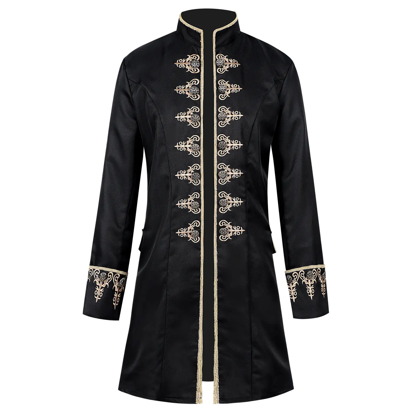 Men's Medieval Embroidered Court Coat for Cosplay Stage detail 3
