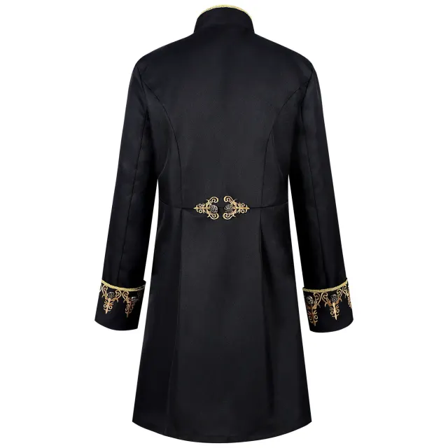 Herren-Hofjacke im Mittelalter-Stil mit Stickerei für Cosplay und Bühne Detail 4