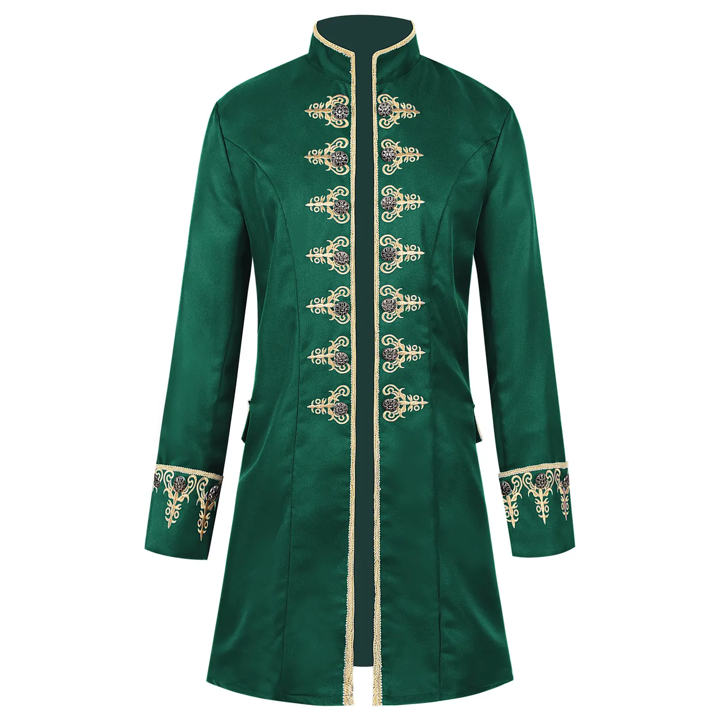 Men's Medieval Embroidered Court Coat for Cosplay Stage detail 5