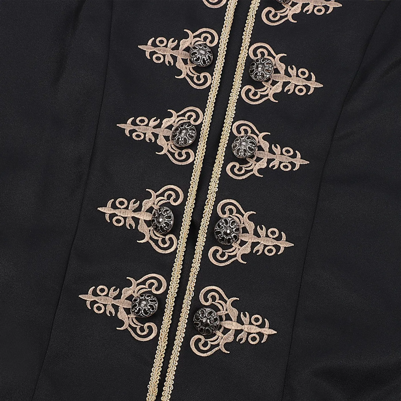 Men's Medieval Embroidered Court Coat for Cosplay Stage detail 10