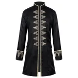 Bestickte Hofjacke - Schwarz