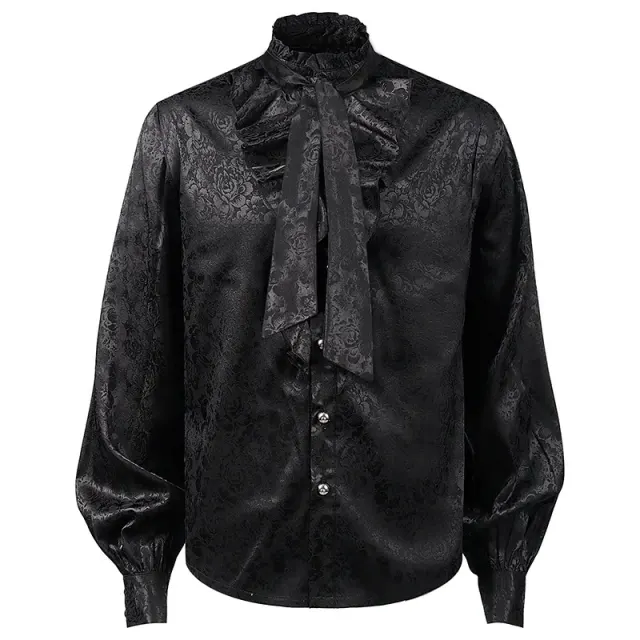 Men's Medieval Frock Coat Shirt Pants Cosplay Set detail 5