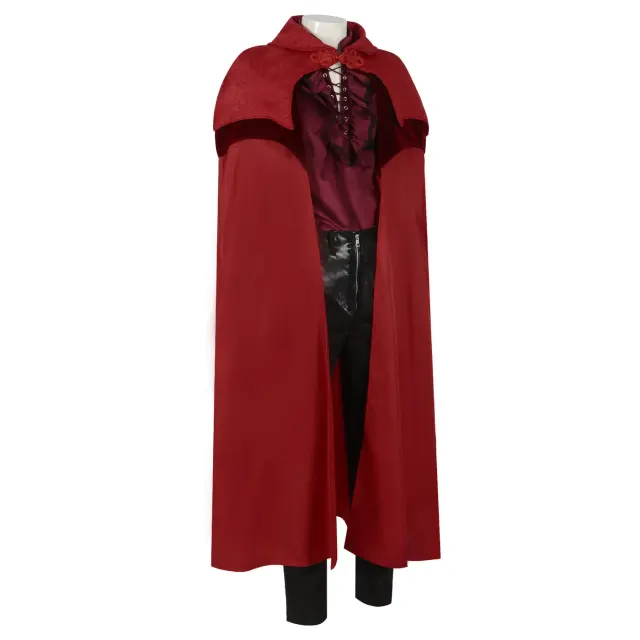 Men's Medieval Frock Coat Shirt Pants Cosplay Set detail 13